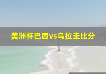 美洲杯巴西vs乌拉圭比分