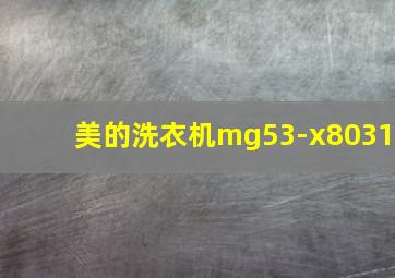 美的洗衣机mg53-x8031