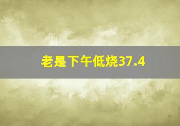 老是下午低烧37.4