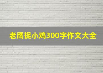 老鹰捉小鸡300字作文大全