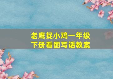 老鹰捉小鸡一年级下册看图写话教案