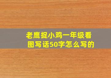 老鹰捉小鸡一年级看图写话50字怎么写的