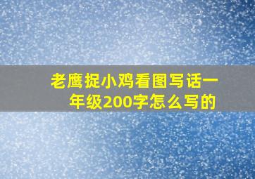 老鹰捉小鸡看图写话一年级200字怎么写的