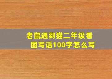 老鼠遇到猫二年级看图写话100字怎么写