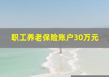 职工养老保险账户30万元