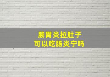 肠胃炎拉肚子可以吃肠炎宁吗