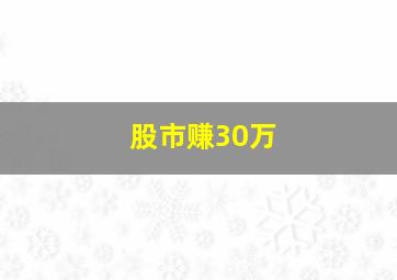 股市赚30万