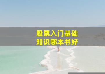 股票入门基础知识哪本书好