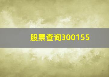 股票查询300155