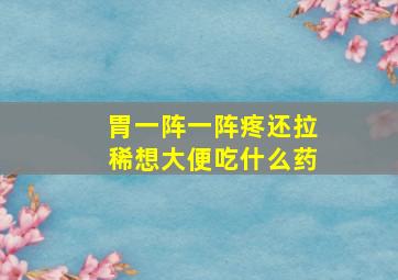 胃一阵一阵疼还拉稀想大便吃什么药