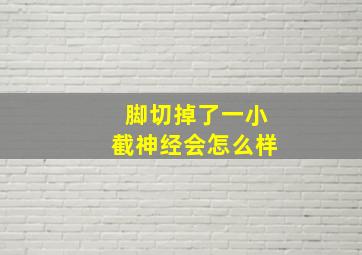 脚切掉了一小截神经会怎么样