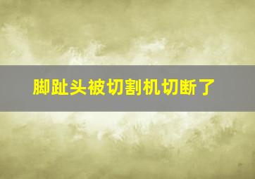 脚趾头被切割机切断了