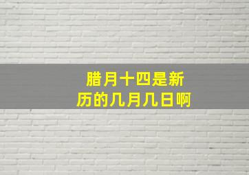 腊月十四是新历的几月几日啊