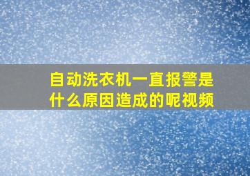 自动洗衣机一直报警是什么原因造成的呢视频