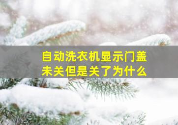 自动洗衣机显示门盖未关但是关了为什么