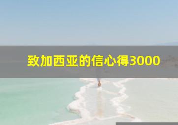 致加西亚的信心得3000