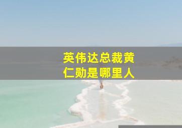 英伟达总裁黄仁勋是哪里人