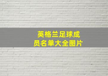 英格兰足球成员名单大全图片