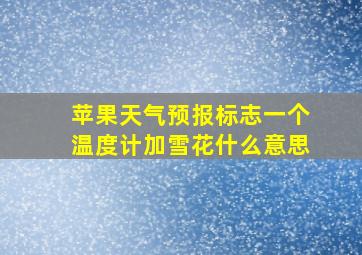 苹果天气预报标志一个温度计加雪花什么意思