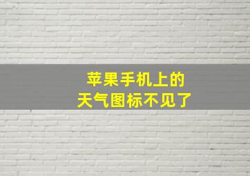 苹果手机上的天气图标不见了