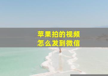 苹果拍的视频怎么发到微信