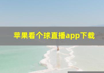 苹果看个球直播app下载