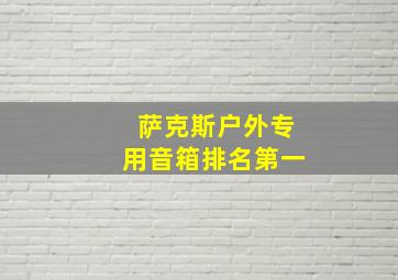 萨克斯户外专用音箱排名第一