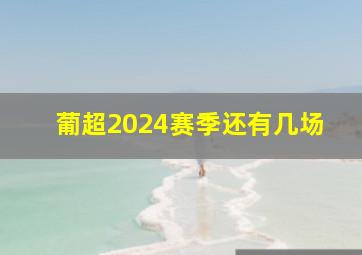 葡超2024赛季还有几场