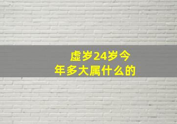 虚岁24岁今年多大属什么的