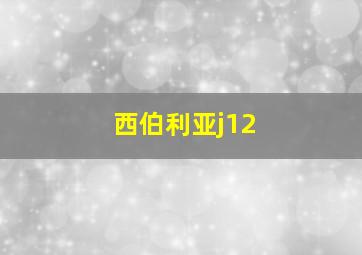 西伯利亚j12