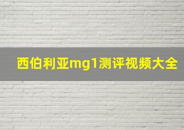 西伯利亚mg1测评视频大全