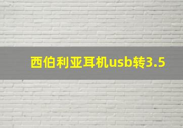 西伯利亚耳机usb转3.5