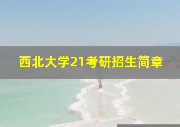 西北大学21考研招生简章