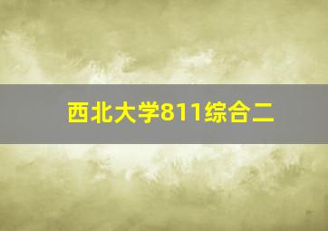 西北大学811综合二