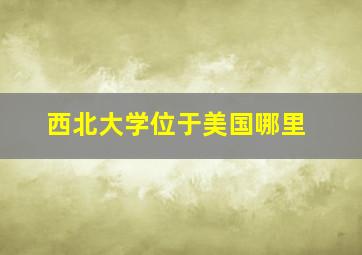 西北大学位于美国哪里