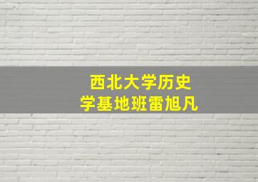 西北大学历史学基地班雷旭凡