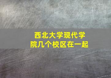 西北大学现代学院几个校区在一起