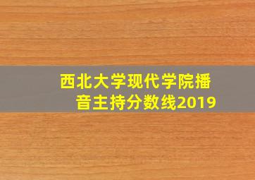 西北大学现代学院播音主持分数线2019