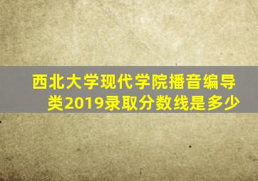 西北大学现代学院播音编导类2019录取分数线是多少