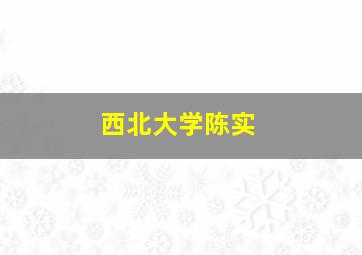 西北大学陈实