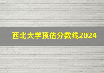 西北大学预估分数线2024