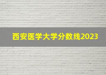 西安医学大学分数线2023