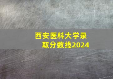 西安医科大学录取分数线2024