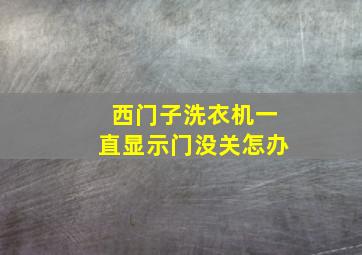 西门子洗衣机一直显示门没关怎办