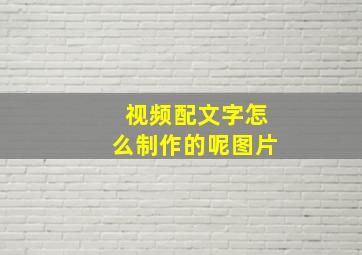 视频配文字怎么制作的呢图片