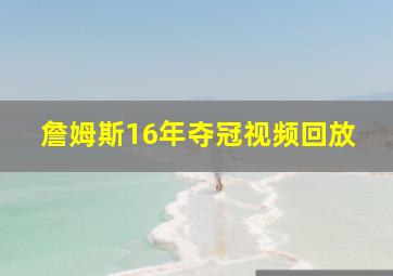 詹姆斯16年夺冠视频回放