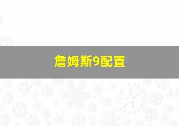 詹姆斯9配置