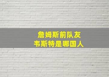 詹姆斯前队友韦斯特是哪国人