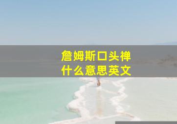 詹姆斯口头禅什么意思英文