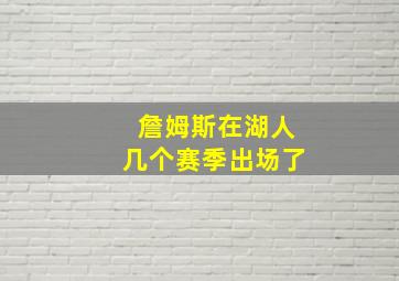 詹姆斯在湖人几个赛季出场了